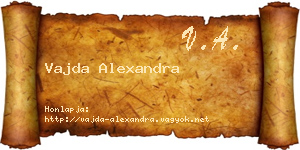 Vajda Alexandra névjegykártya