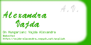 alexandra vajda business card